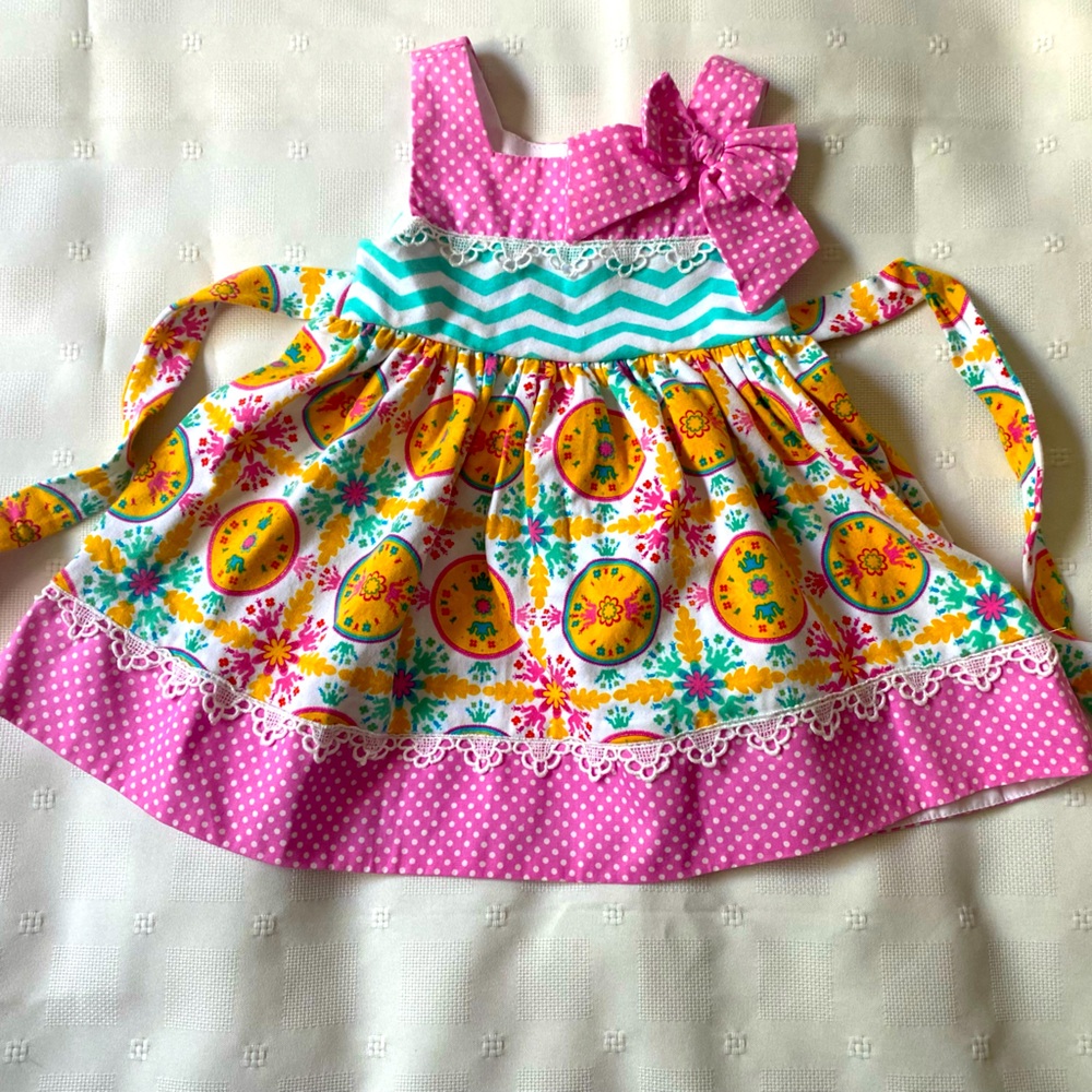Pink and Yellow Floral Baby Dress